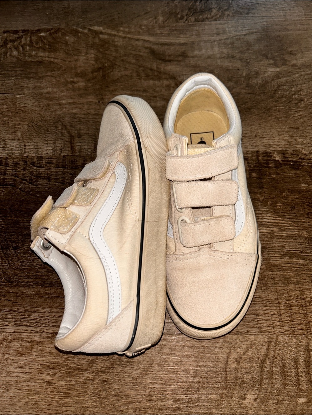 Vans Beige Velcro Skate Shoes